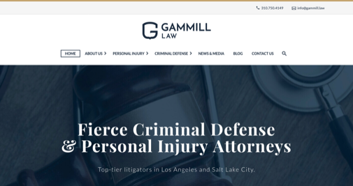 Gammill Law website screenshot