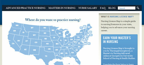 Nursing License Map